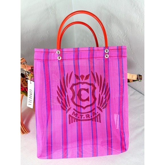 NWT Consuela Birdie Midtown Crossbody + Mesh Tote & Leather Tassel Set Hot Pink - Picture 4 of 9